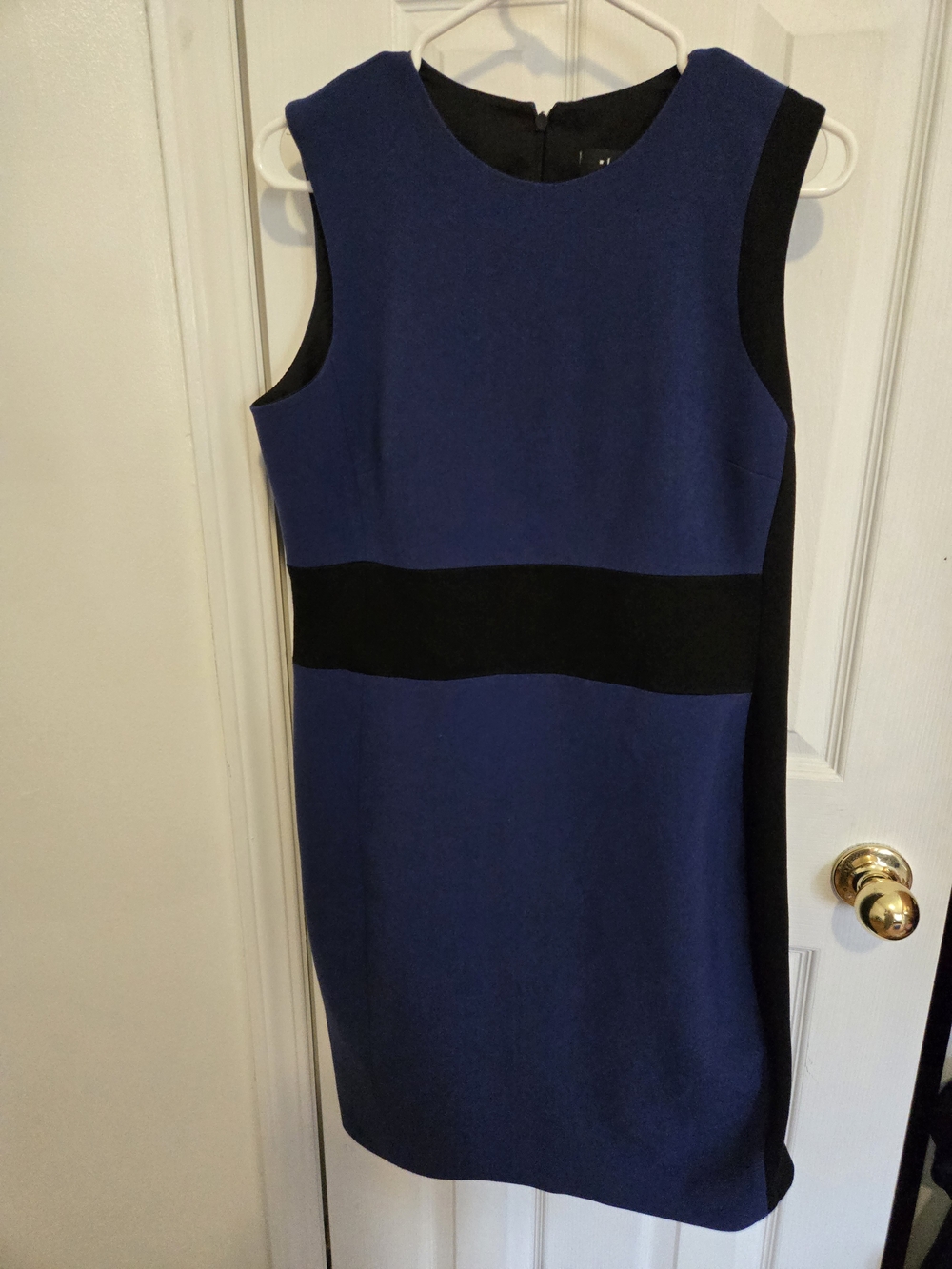 Sleeveless Setlakwe Colorblock Sheath Dress - Blue & Black-made In CANADA